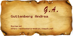 Guttenberg Andrea névjegykártya